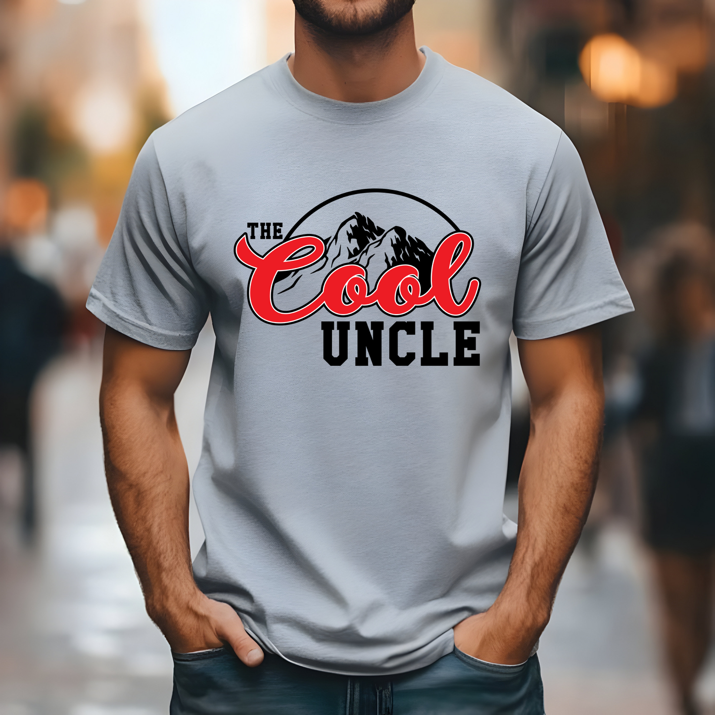 Gildan 5000 'Cool Uncle' Parody T-Shirt – Inspired by Coors Light Logo