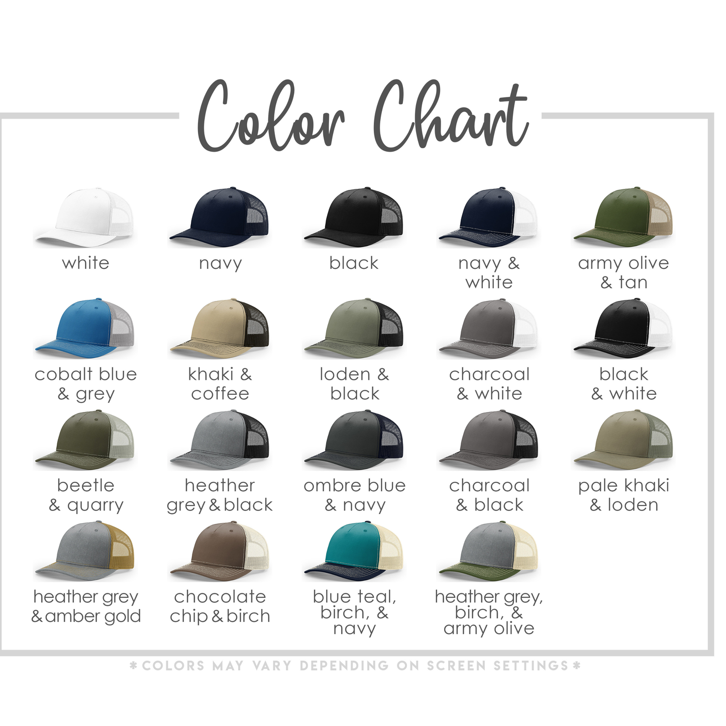 Custom Hats (Richardson 112 + Leather Patch Options