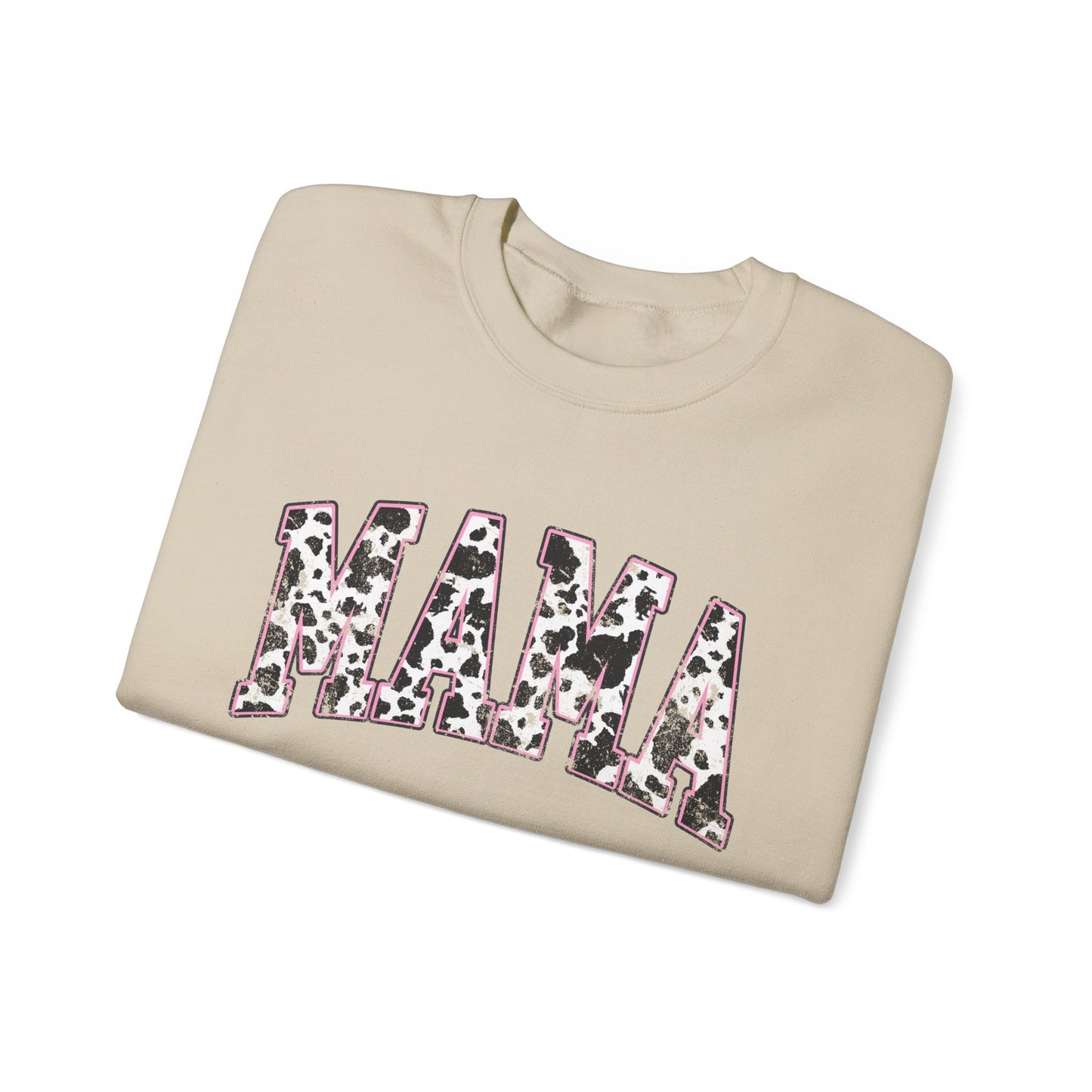 Gildan Mama Pink Cow Western Crew Neck