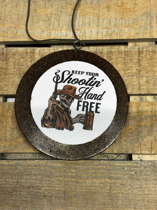 Keep Your Shootin’ Hand Free Freshie – Western Skeleton Design