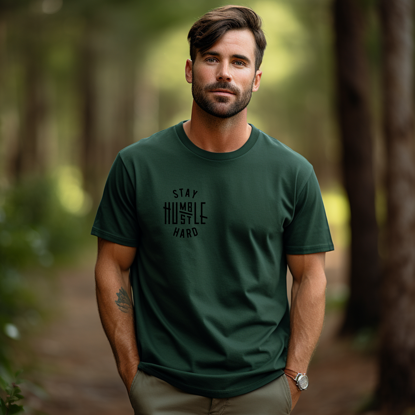 Stay Humble Hustle Hard – Motivational Unisex Tee