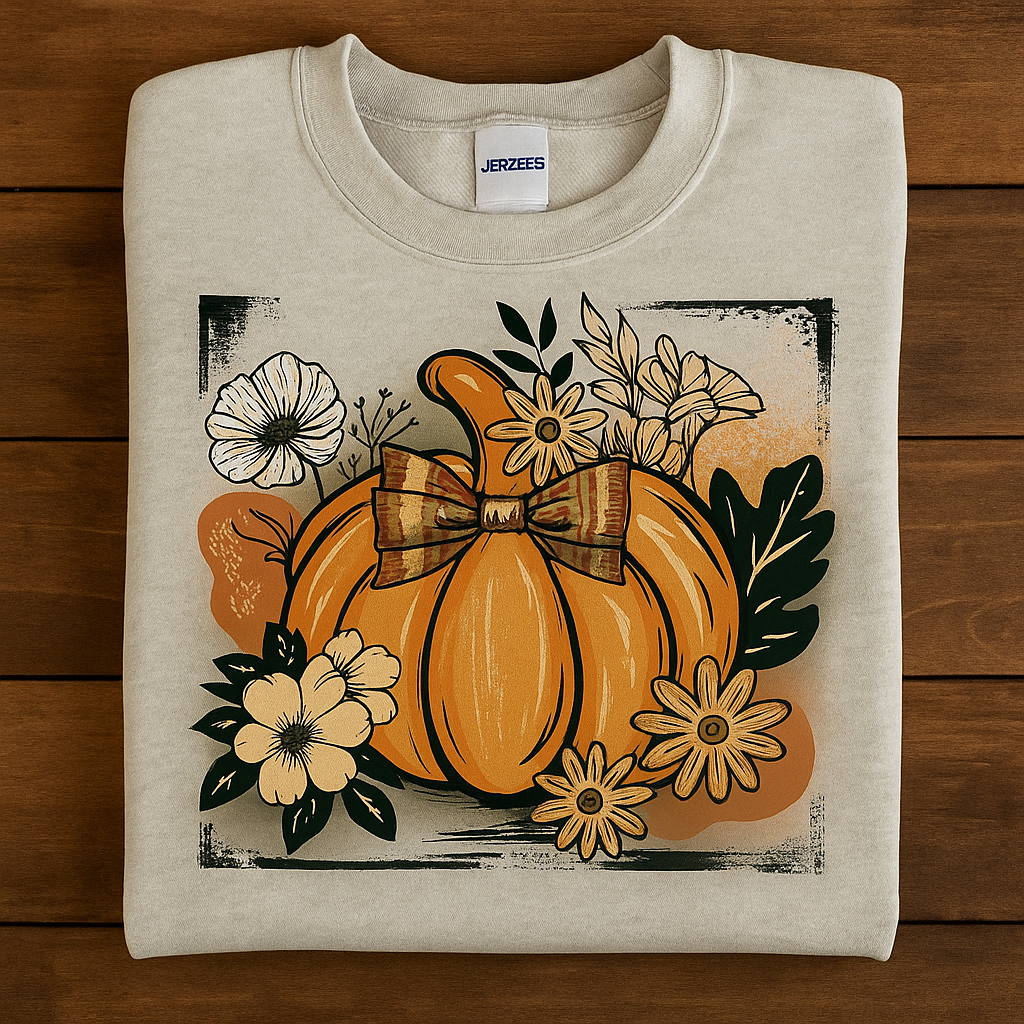 Floral Pumpkin Crew