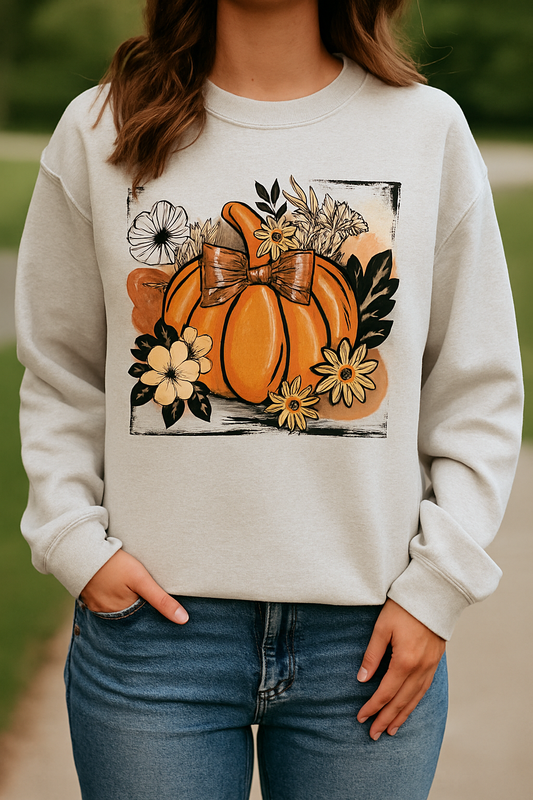 Floral Pumpkin Crew