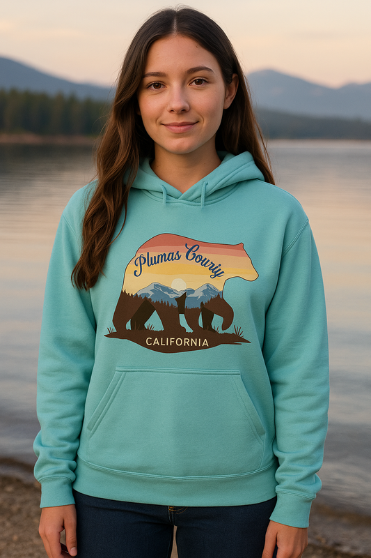 Sunset Bear Hoodie – Plumas County
