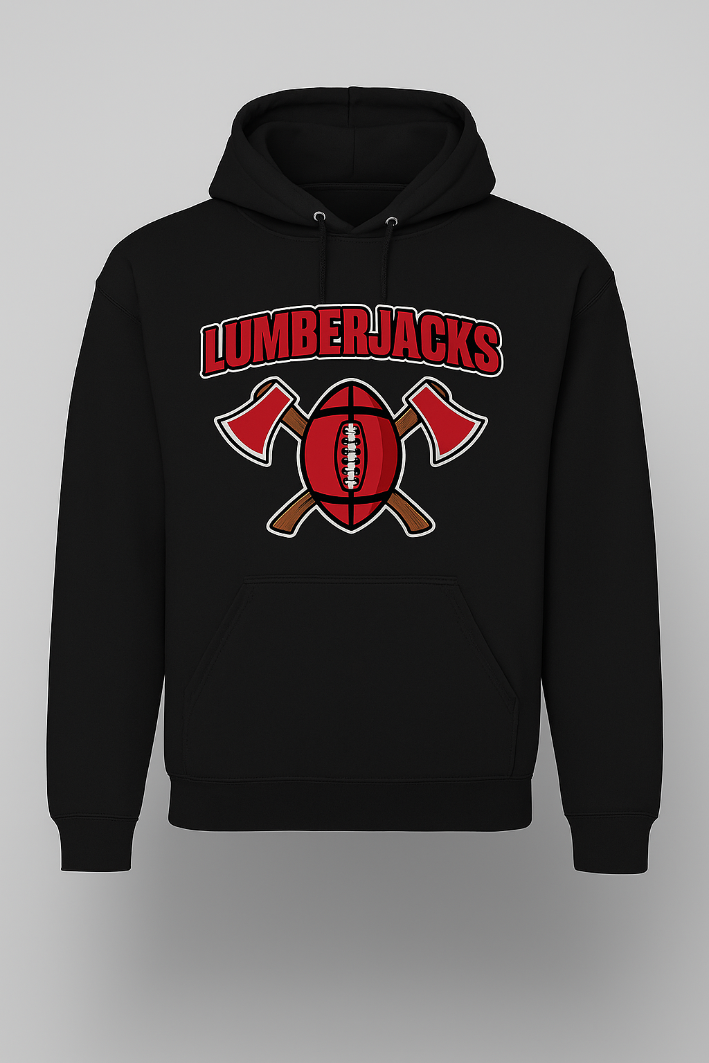 (Youth) Lumberjacks Football Hoodie – Full Front Design