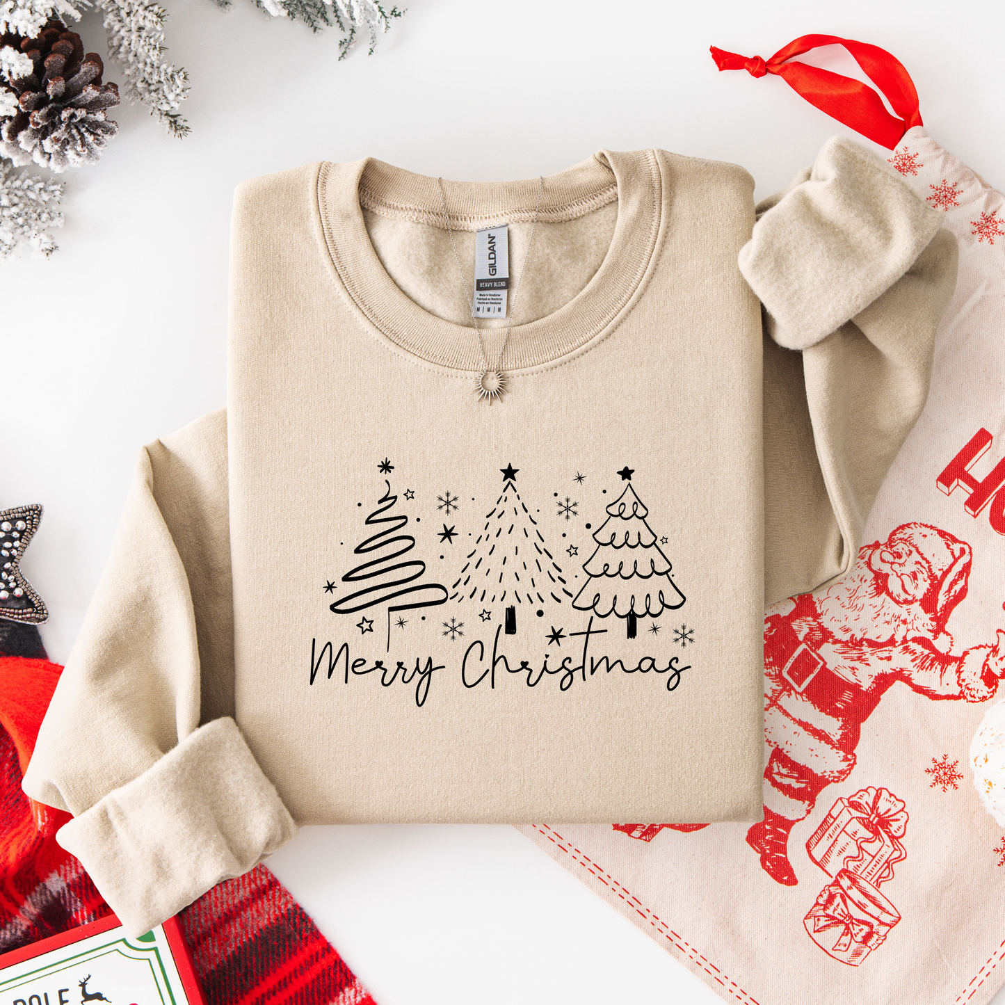 Merry Christmas Tree Crewneck