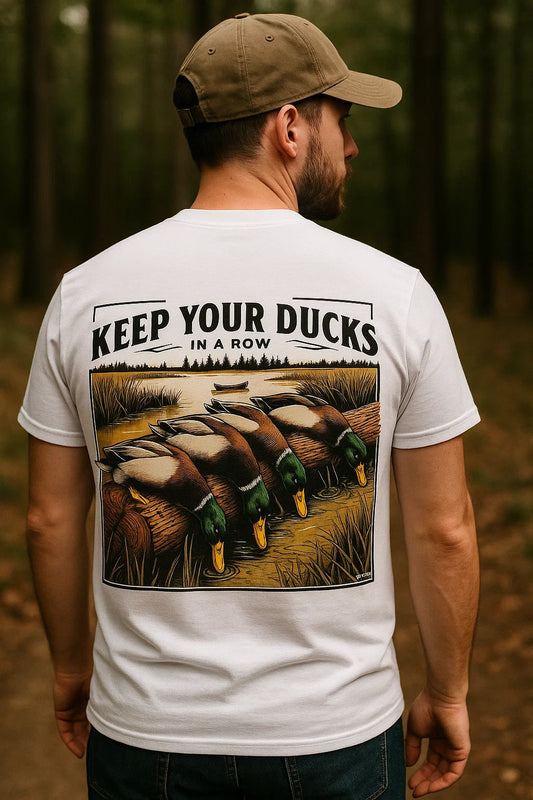 Keep Your Ducks in a Row Tee – Mallard Graphic Shirt