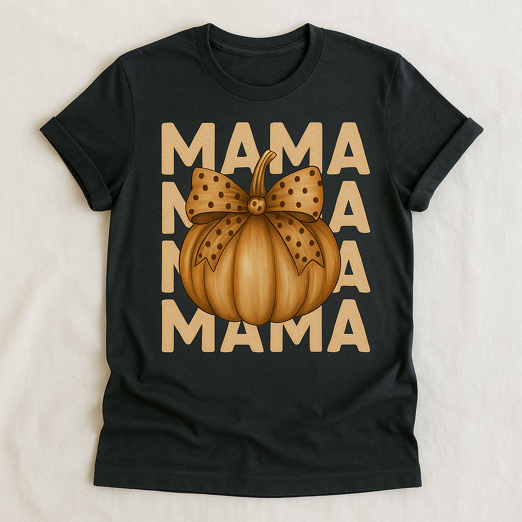 Mama & Mini Pumpkin Bow Matching Fall Shirts – Mama Tee